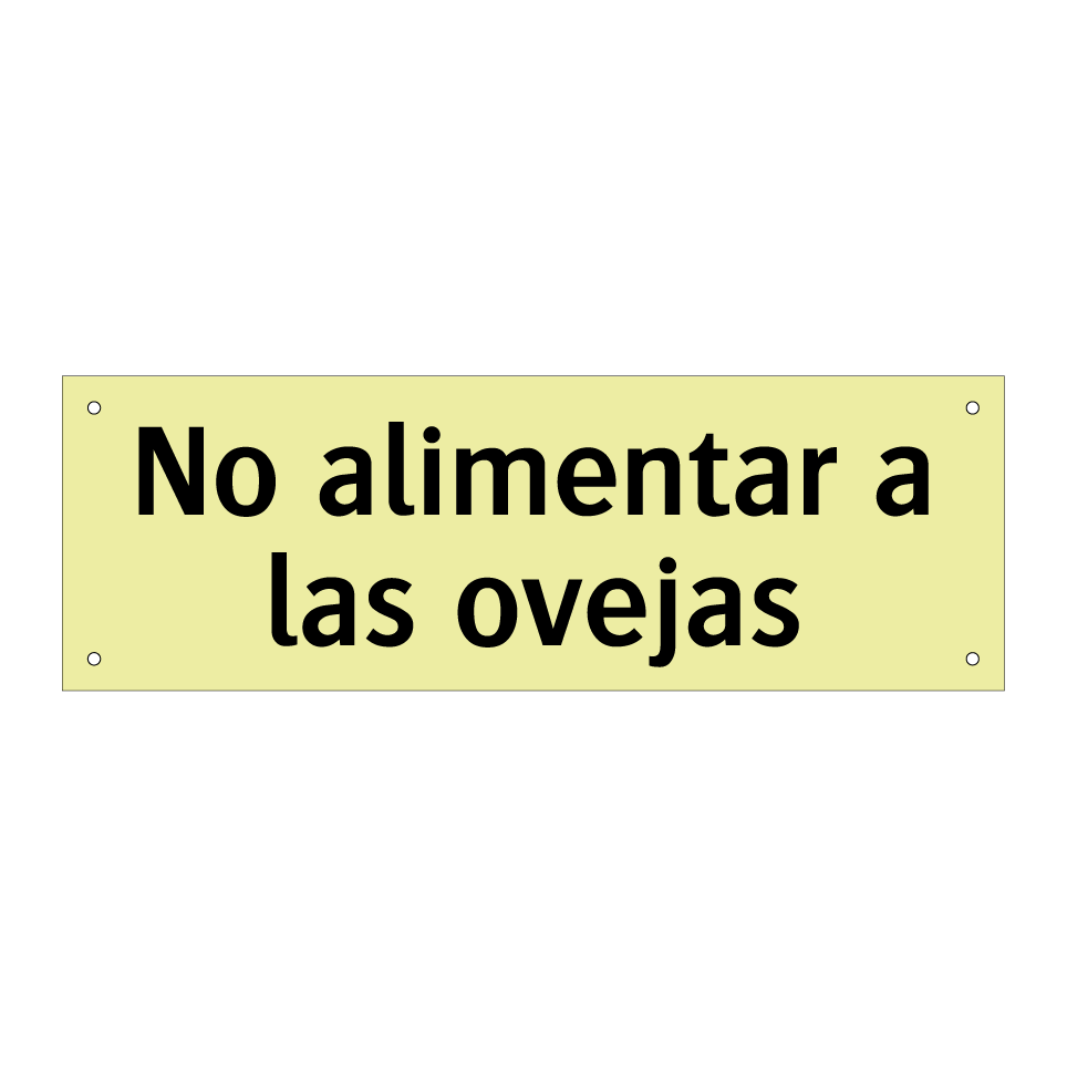 No alimentar a las ovejas