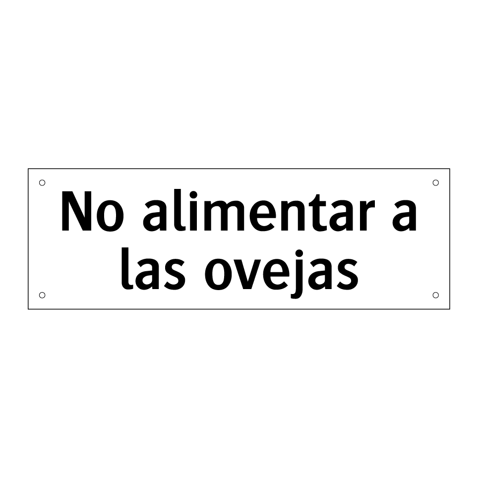 No alimentar a las ovejas