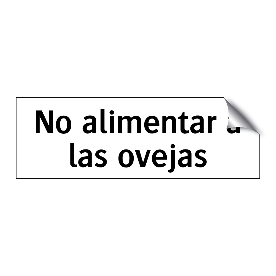 No alimentar a las ovejas