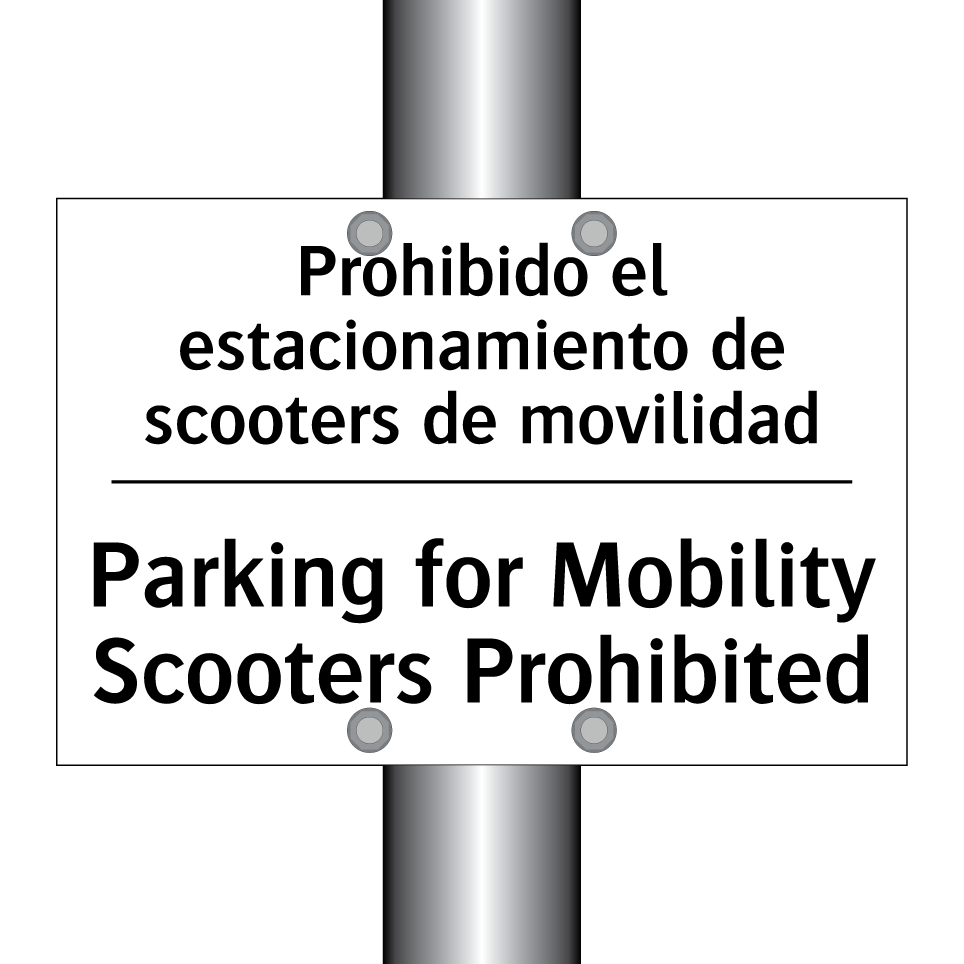 Prohibido el estacionamiento de scooters de movilidad - Parking for Mobility Scooters Prohibited