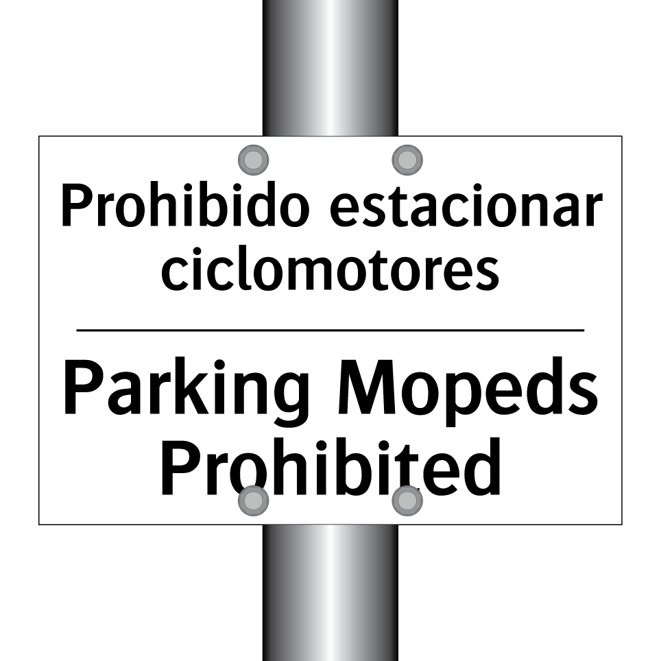 Prohibido estacionar ciclomotores - Parking Mopeds Prohibited