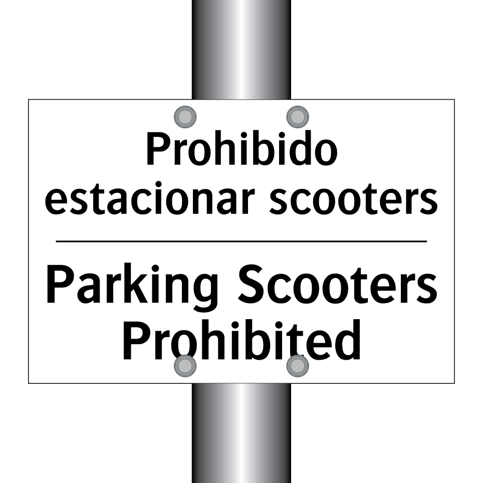 Prohibido estacionar scooters - Parking Scooters Prohibited
