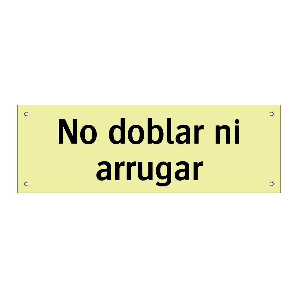 No doblar ni arrugar