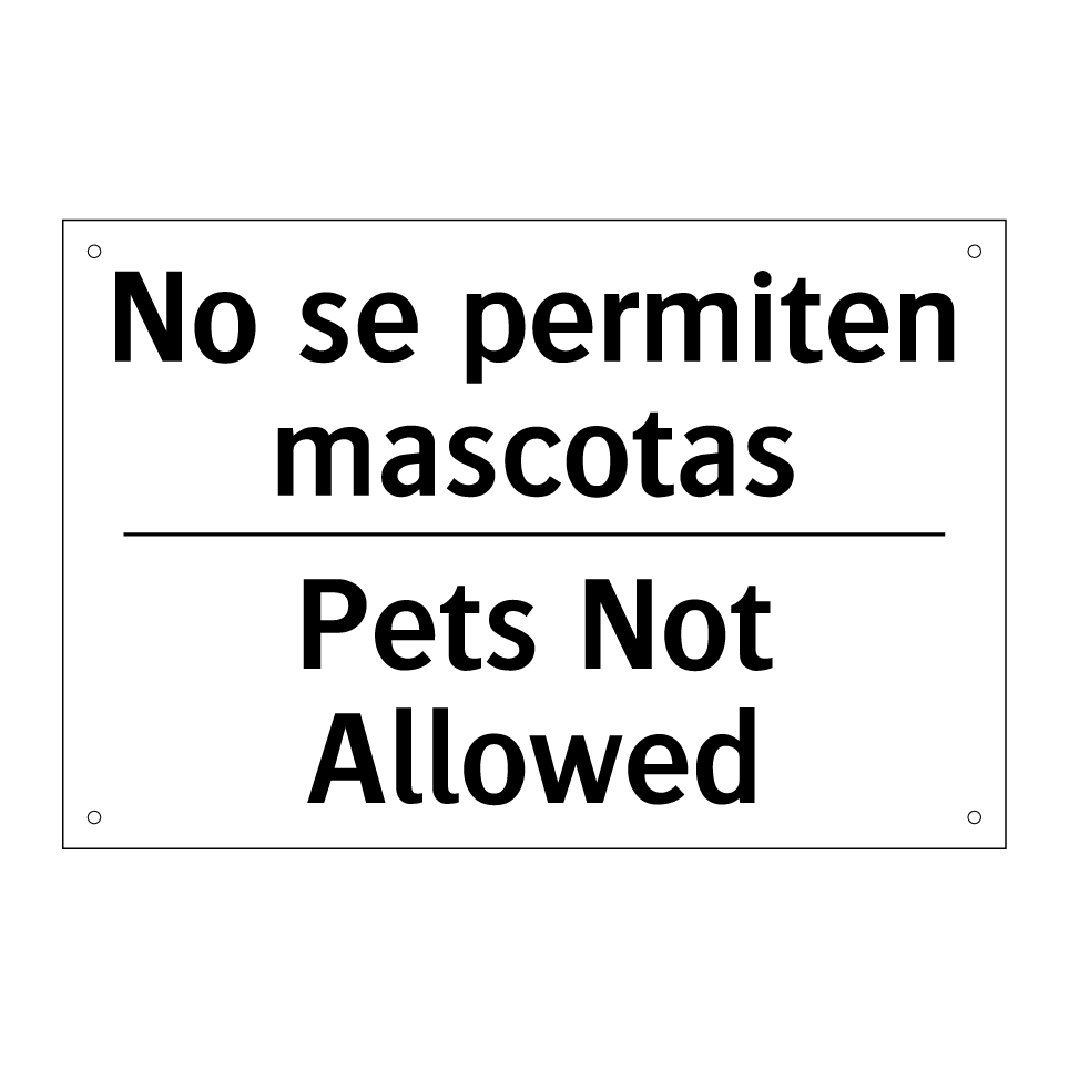 No se permiten mascotas - Pets Not Allowed