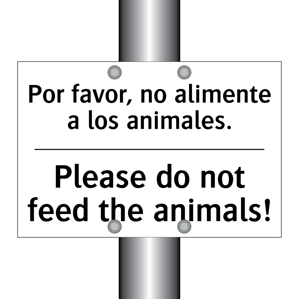 Por favor, no alimente a los animales. - Please do not feed the animals!