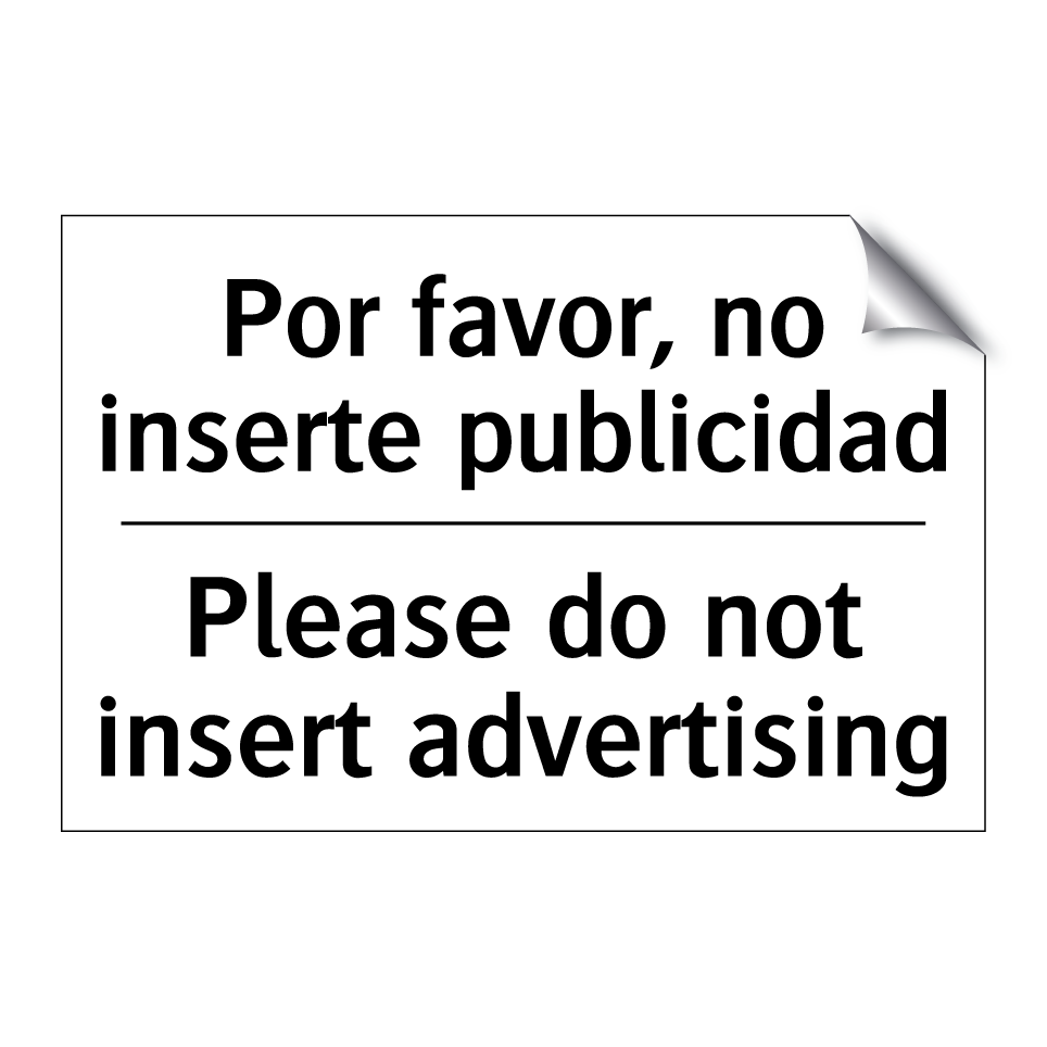 Por favor, no inserte publicidad - Please do not insert advertising