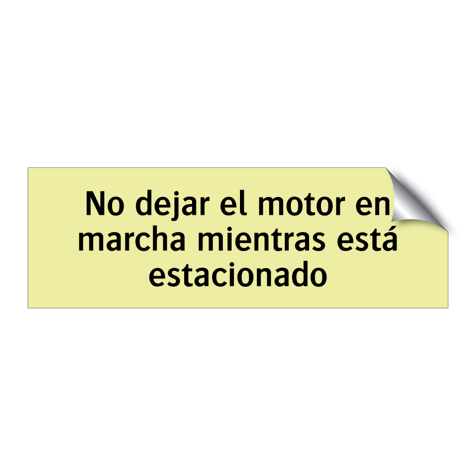 No dejar el motor en marcha mientras está estacionado