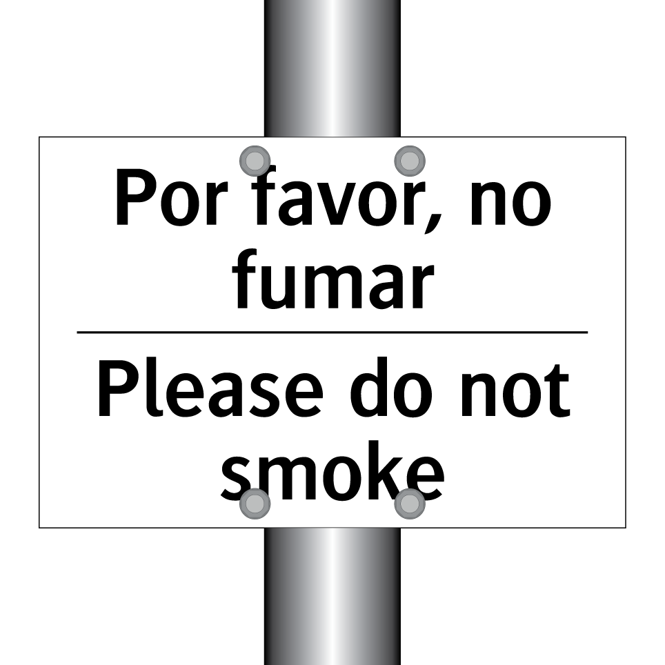 Por favor, no fumar - Please do not smoke