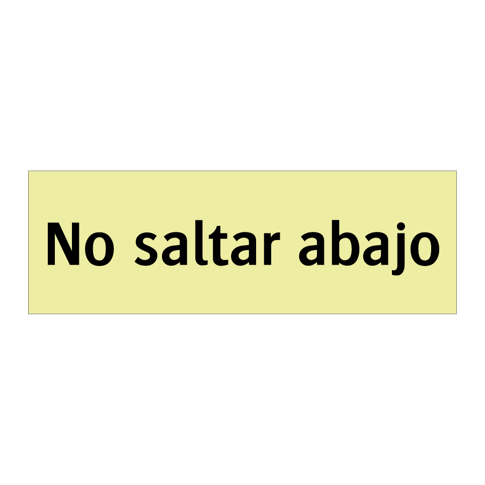 No saltar abajo
