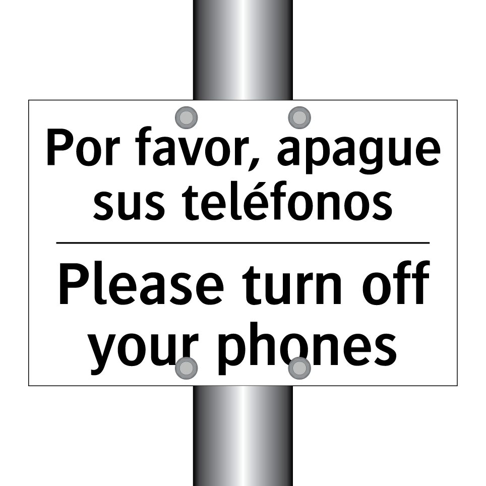 Por favor, apague sus teléfonos - Please turn off your phones