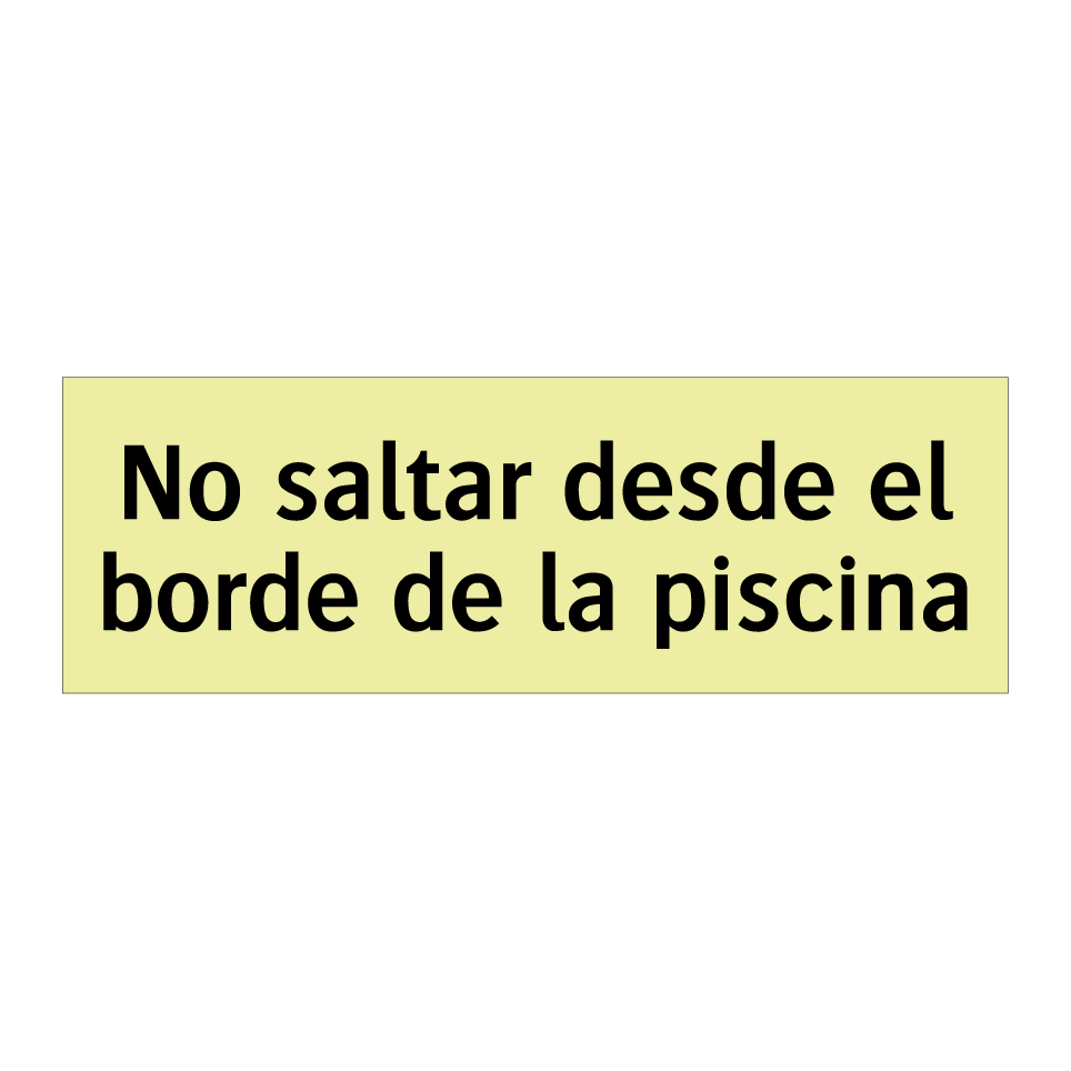 No saltar desde el borde de la piscina