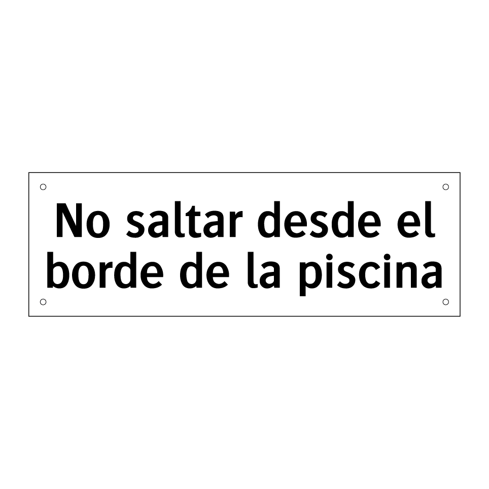 No saltar desde el borde de la piscina