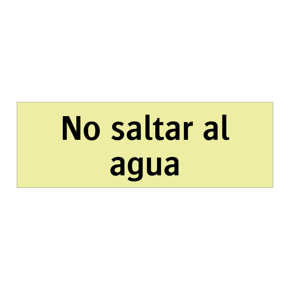 No saltar al agua