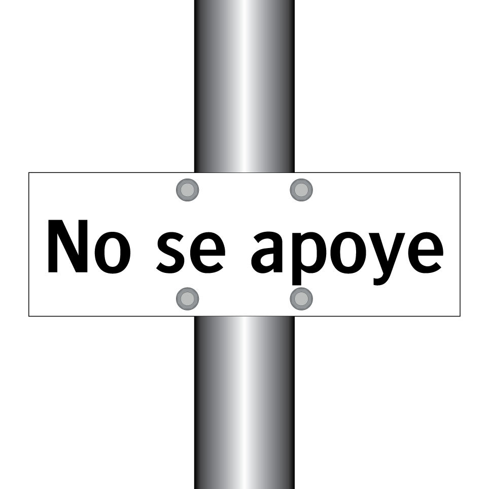 No se apoye