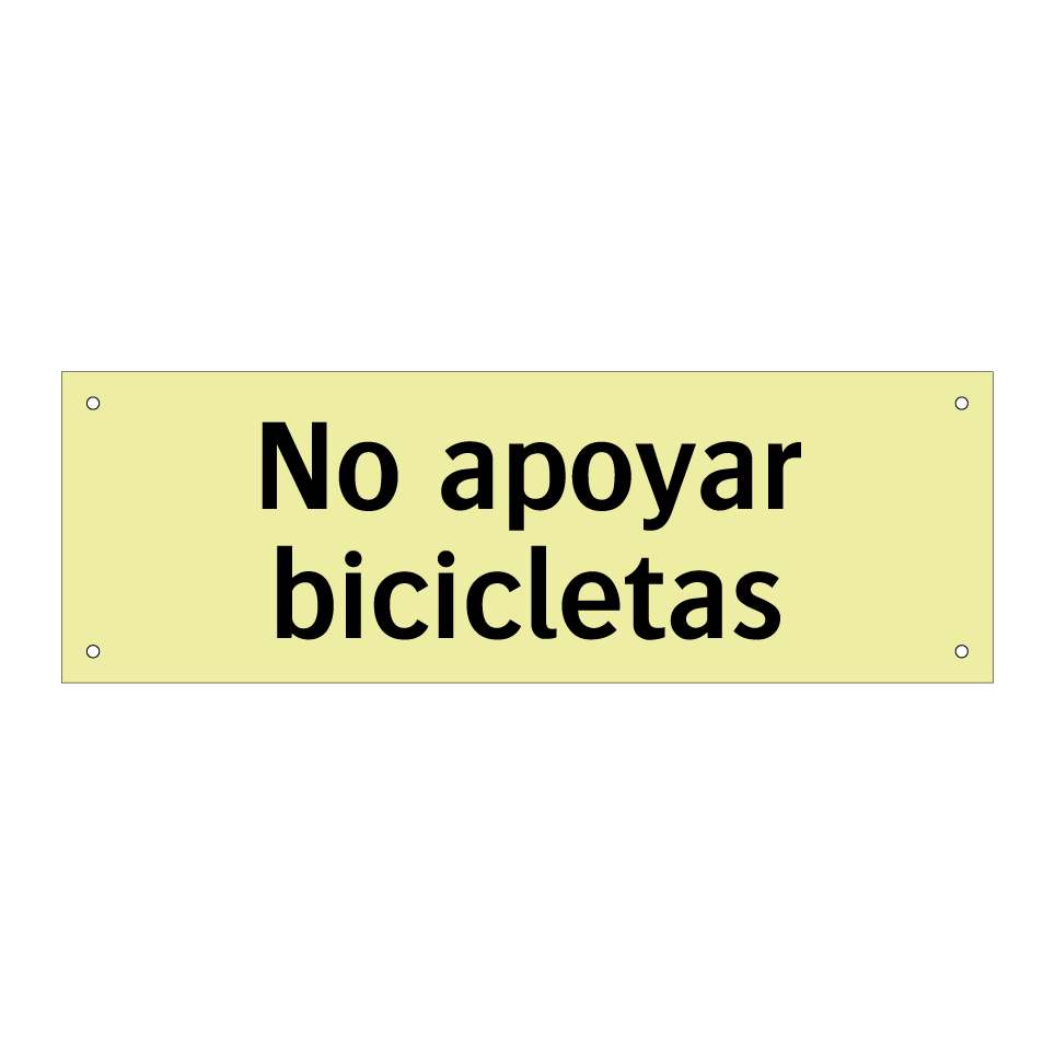No apoyar bicicletas