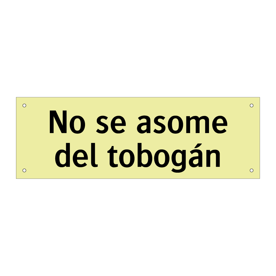 No se asome del tobogán