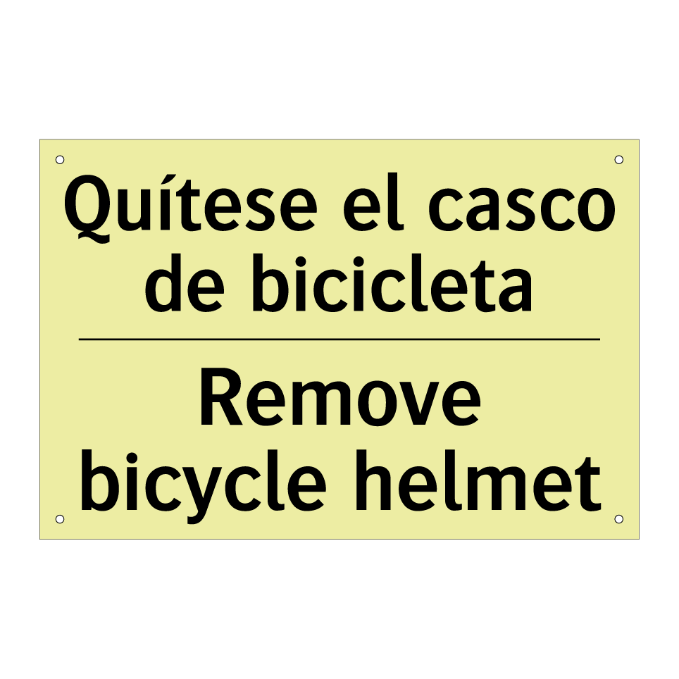 Quítese el casco de bicicleta - Remove bicycle helmet