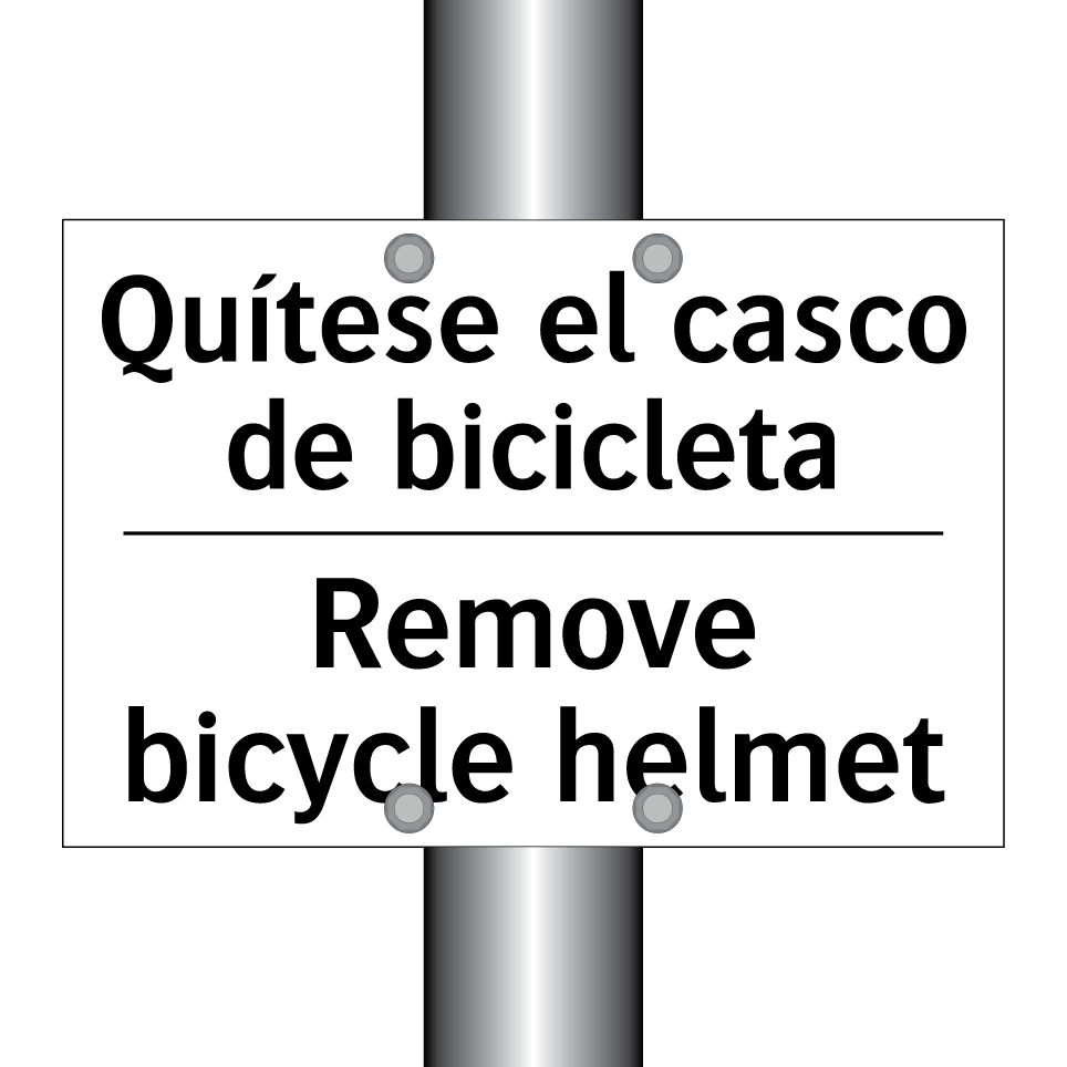 Quítese el casco de bicicleta - Remove bicycle helmet