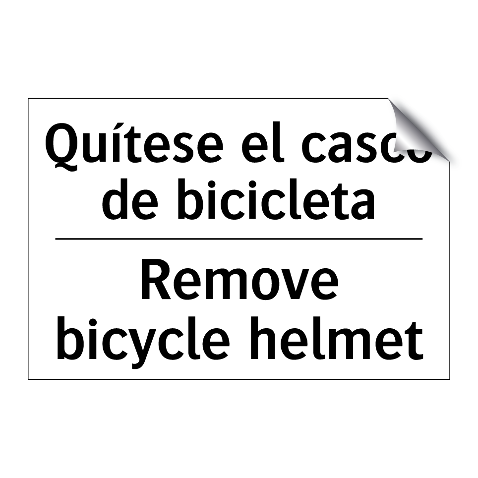 Quítese el casco de bicicleta - Remove bicycle helmet
