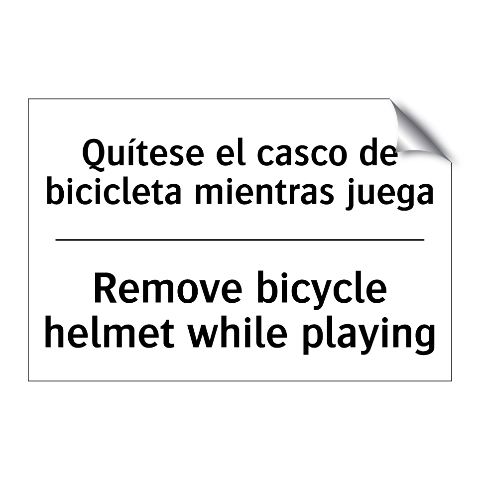 Quítese el casco de bicicleta mientras juega - Remove bicycle helmet while playing