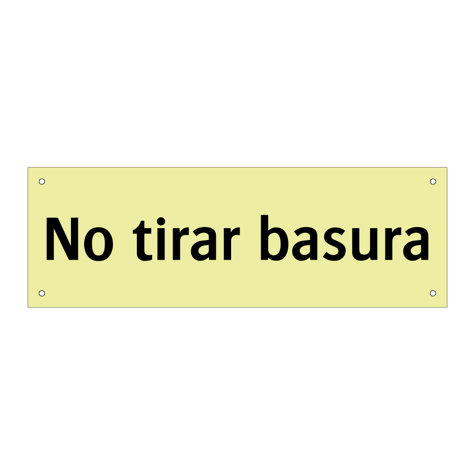No tirar basura