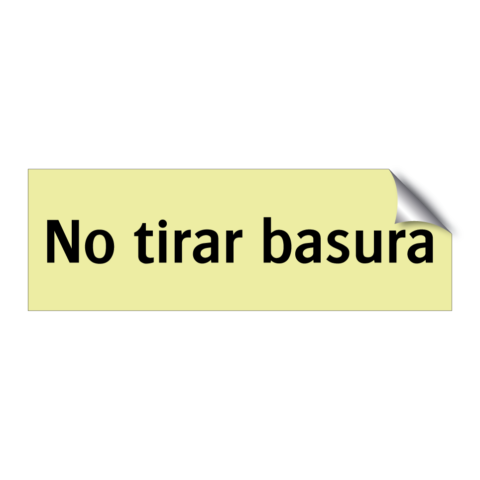 No tirar basura