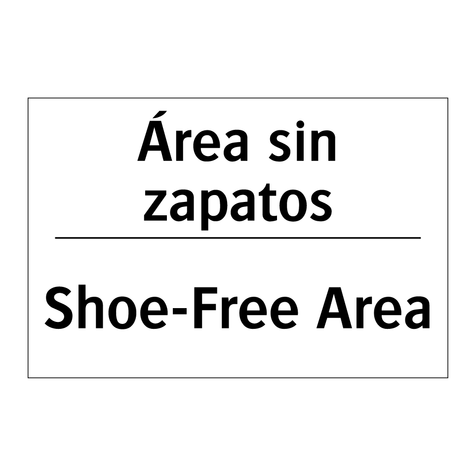 Área sin zapatos - Shoe-Free Area