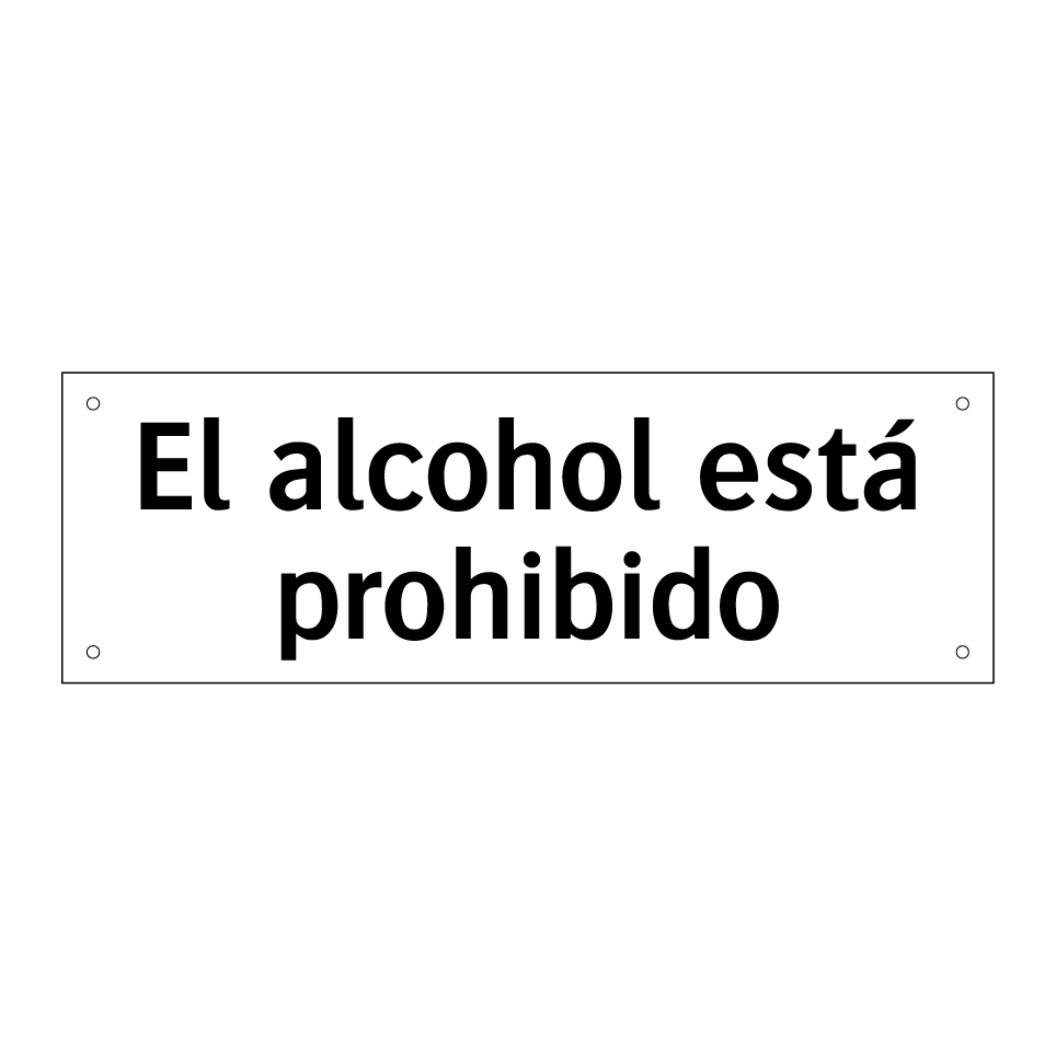 El alcohol está prohibido
