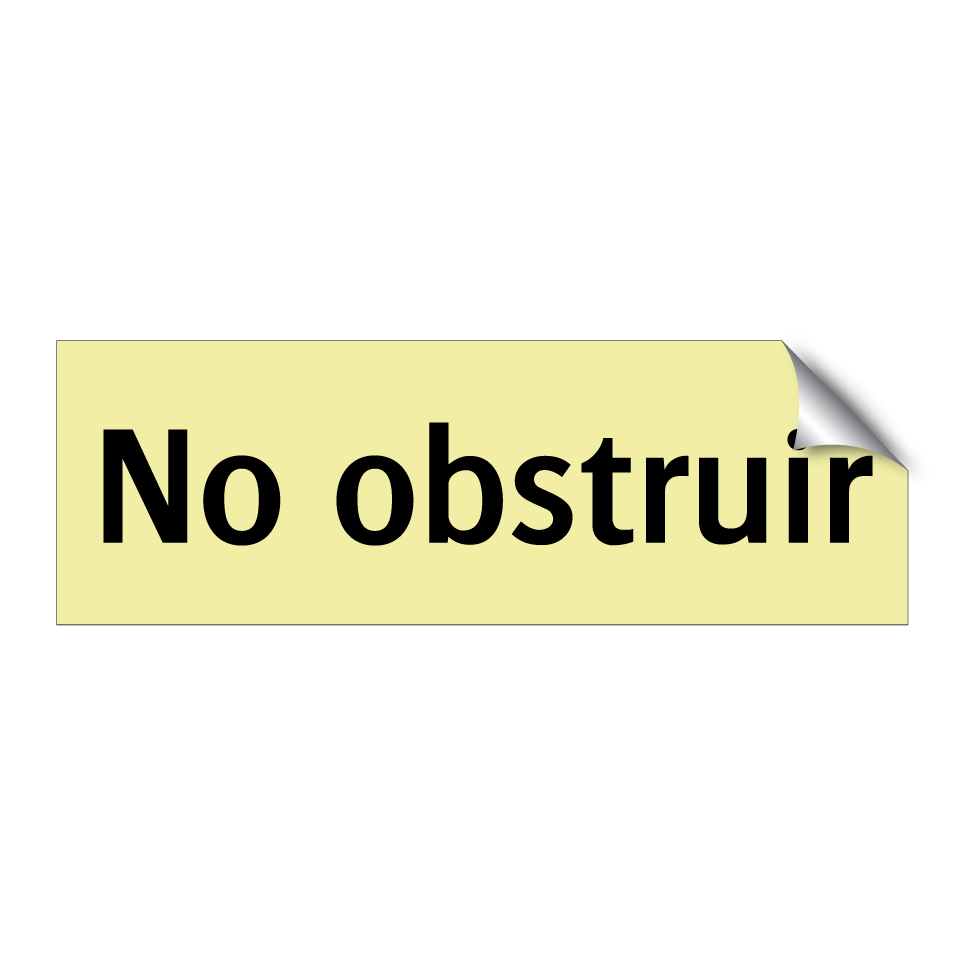 No obstruir