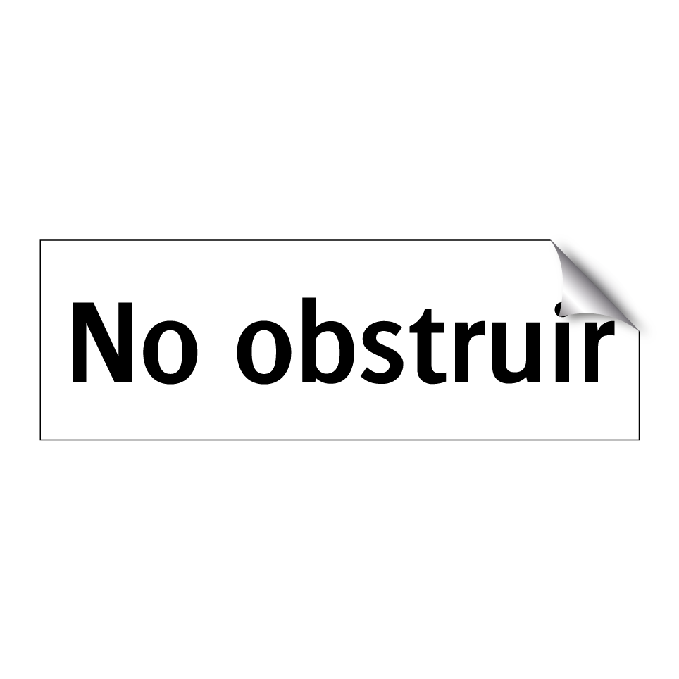 No obstruir
