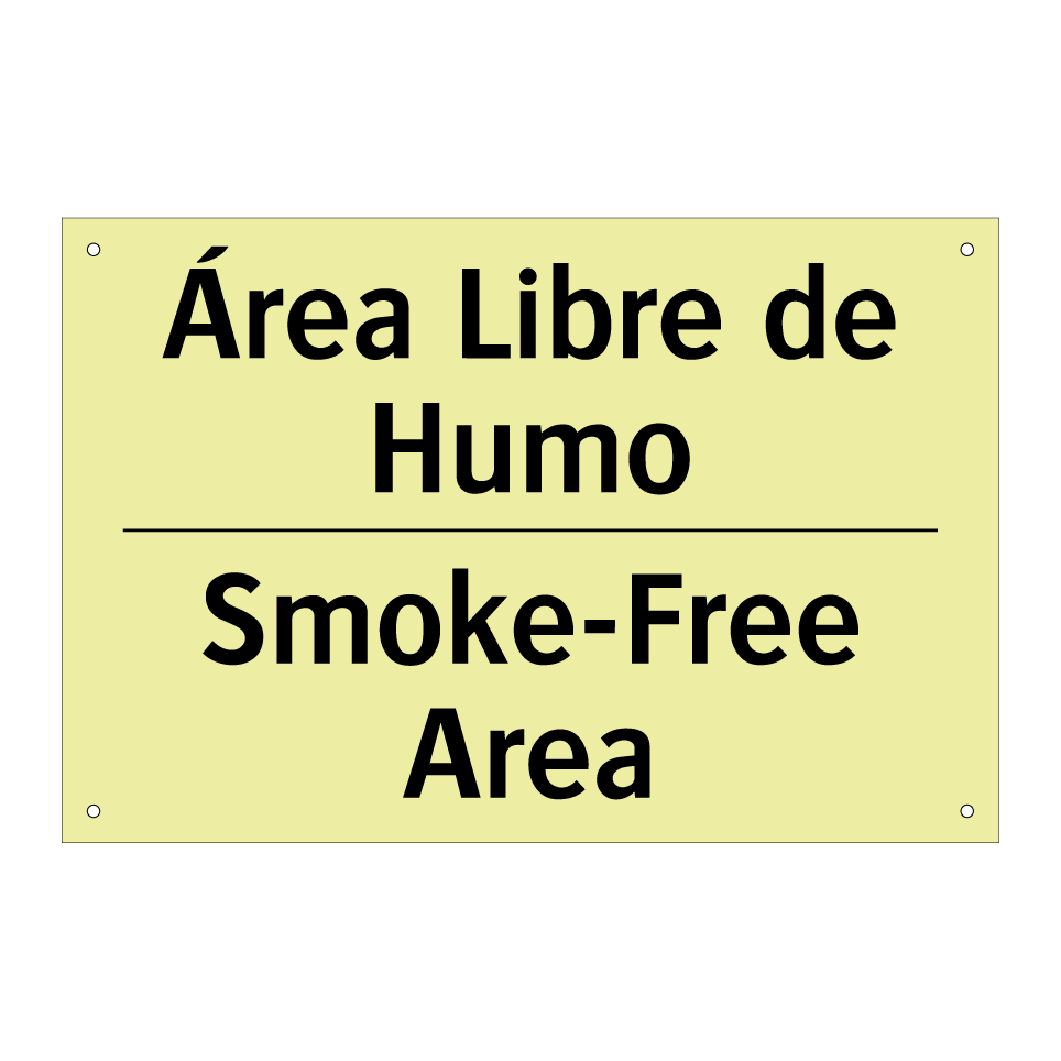 Área Libre de Humo - Smoke-Free Area