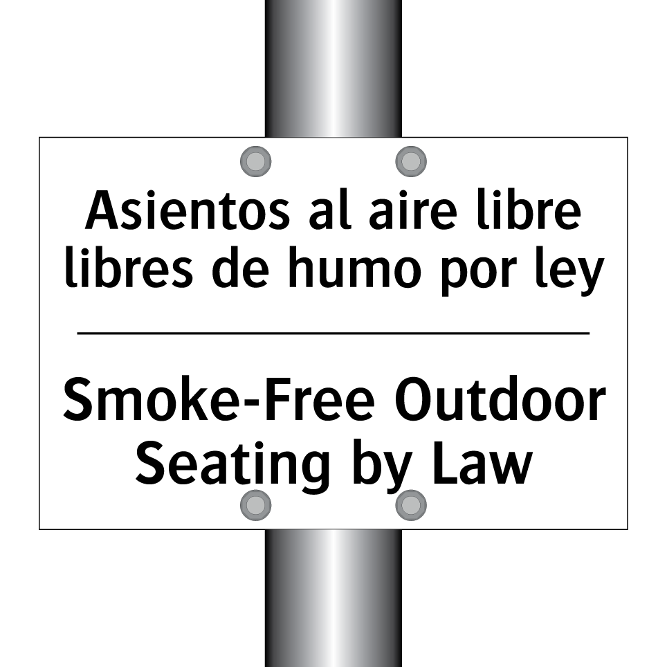 Asientos al aire libre libres de humo por ley - Smoke-Free Outdoor Seating by Law