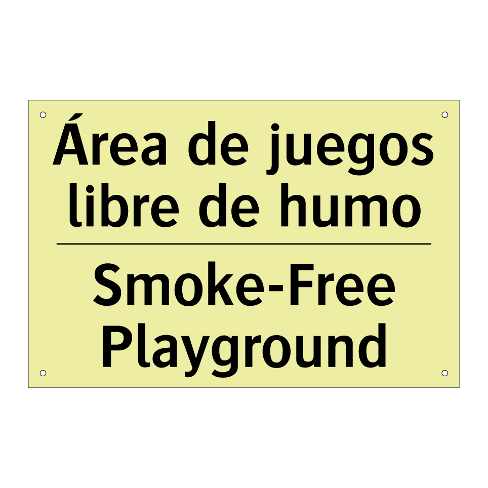 Área de juegos libre de humo - Smoke-Free Playground
