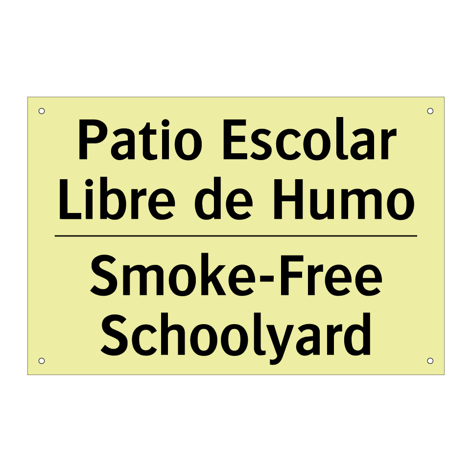 Patio Escolar Libre de Humo - Smoke-Free Schoolyard