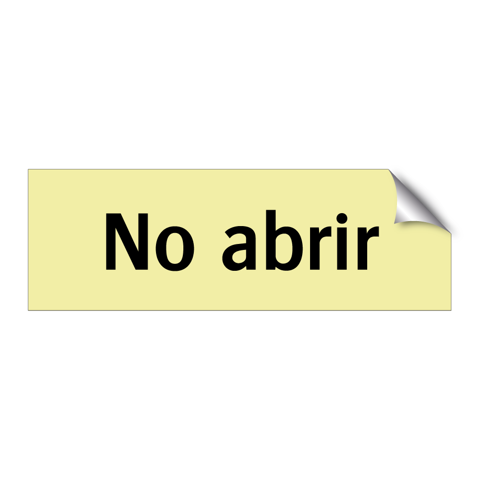 No abrir