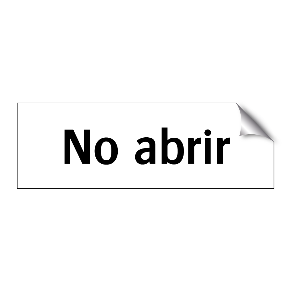 No abrir