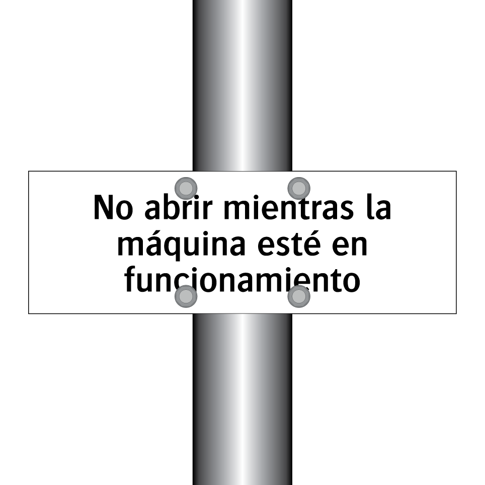 No abrir mientras la máquina esté en funcionamiento