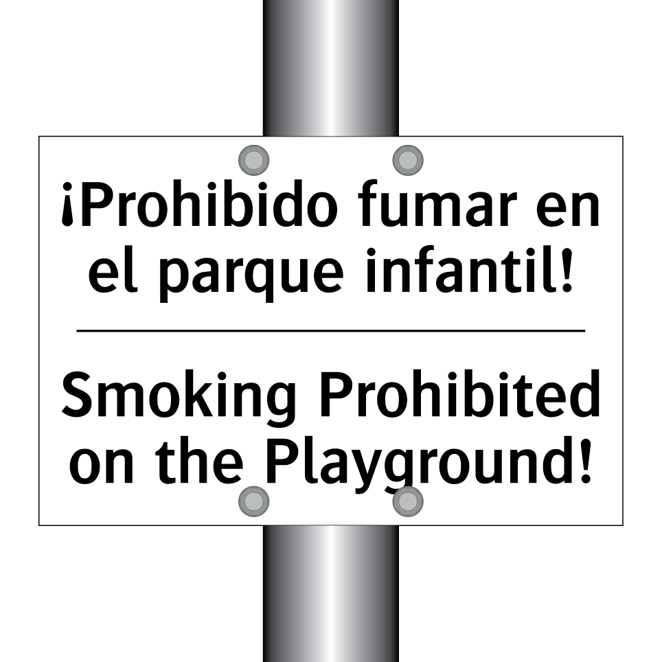 ¡Prohibido fumar en el parque infantil! - Smoking Prohibited on the Playground!