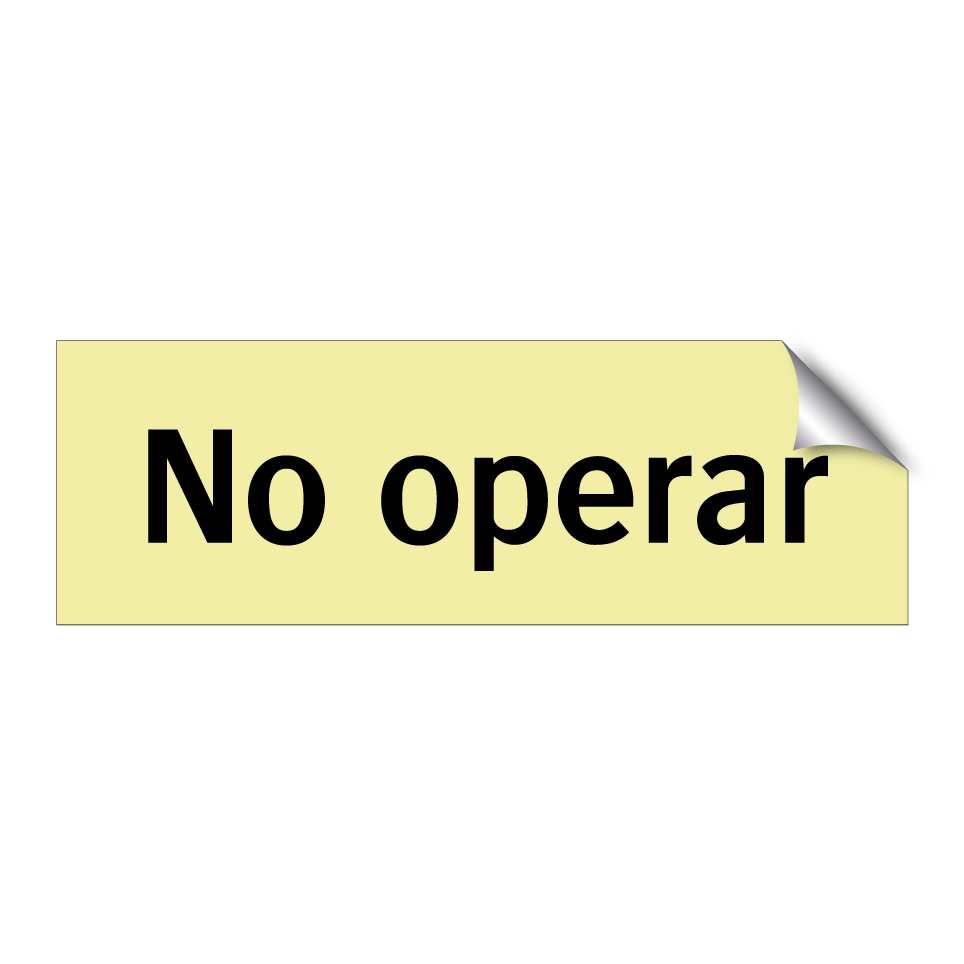 No operar
