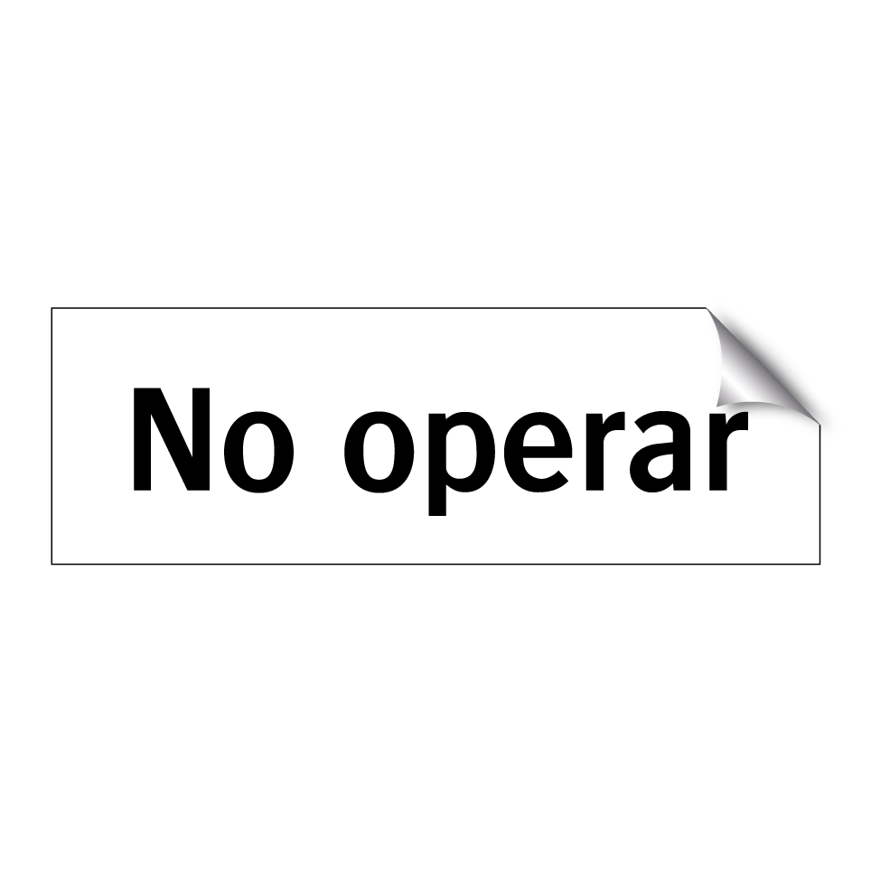 No operar