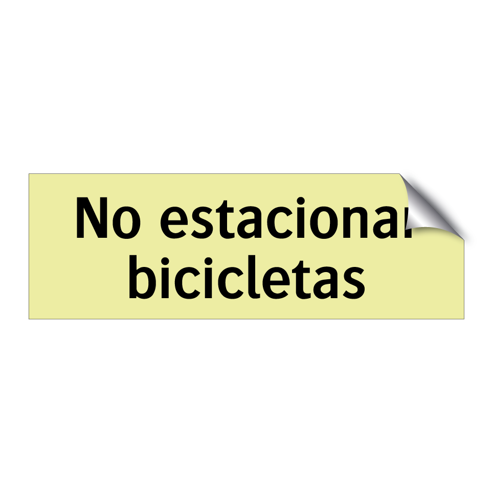 No estacionar bicicletas