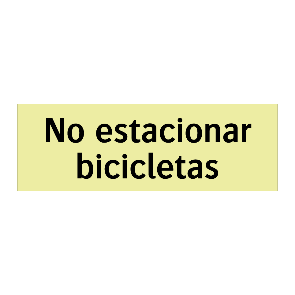 No estacionar bicicletas