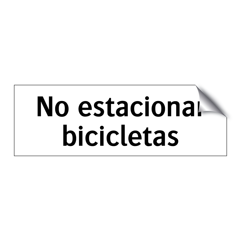 No estacionar bicicletas