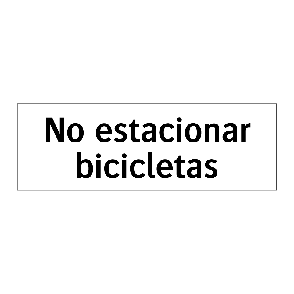 No estacionar bicicletas