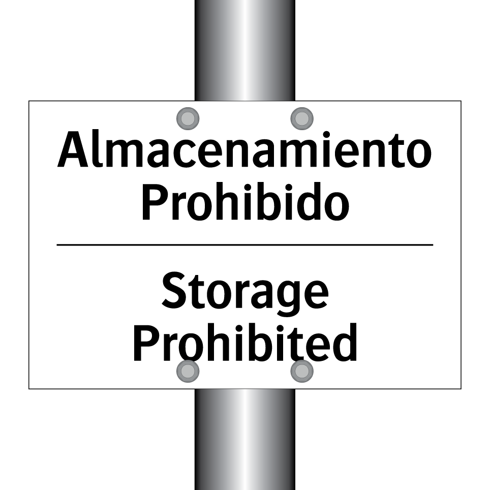 Almacenamiento Prohibido - Storage Prohibited