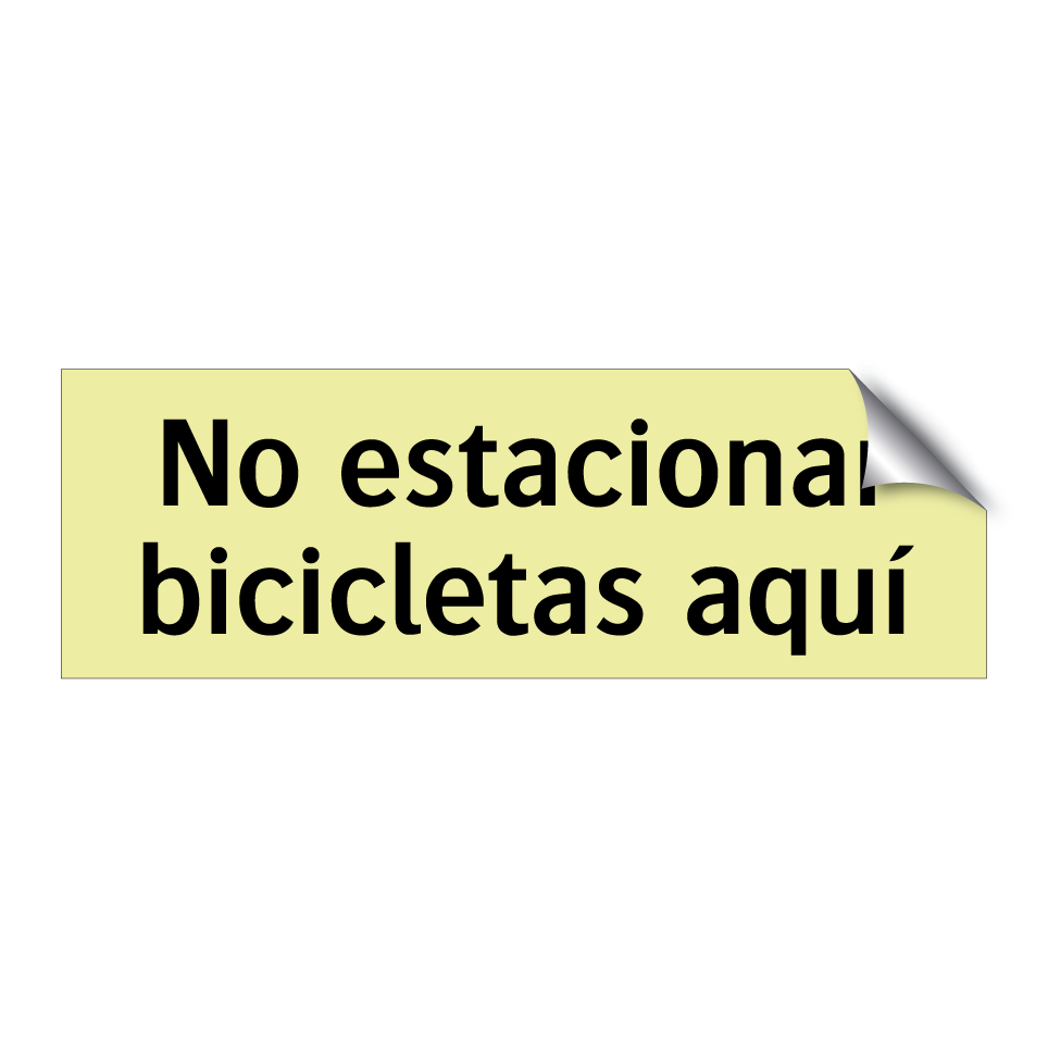 No estacionar bicicletas aquí