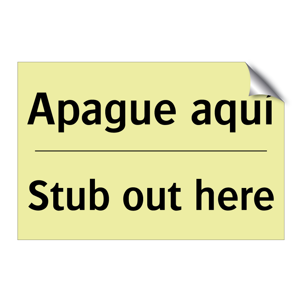 Apague aquí - Stub out here