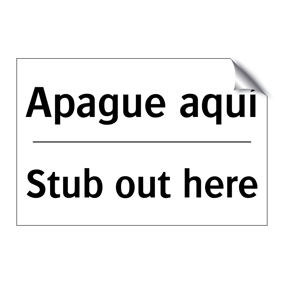 Apague aquí - Stub out here