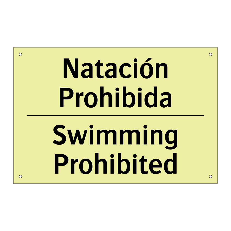 Natación Prohibida - Swimming Prohibited