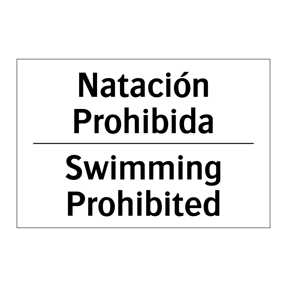 Natación Prohibida - Swimming Prohibited